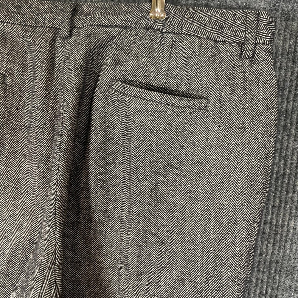LL Bean Herringbone Dress Pants Trousers Womens 16 Black White Classic Fit‎ - Picture 11 of 15